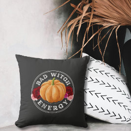 Cojín Decorativo Mala energía de brujas - divertida calabaza Hallow