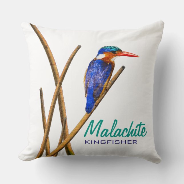 Cojín decorativo Malachite Kingfisher (Anverso)