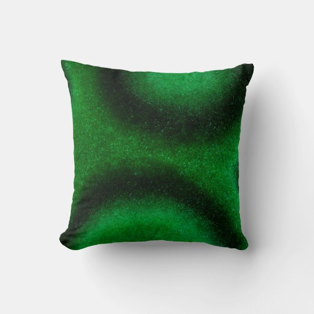 Cojín Decorativo Malaquita Circular Verde (Anverso)