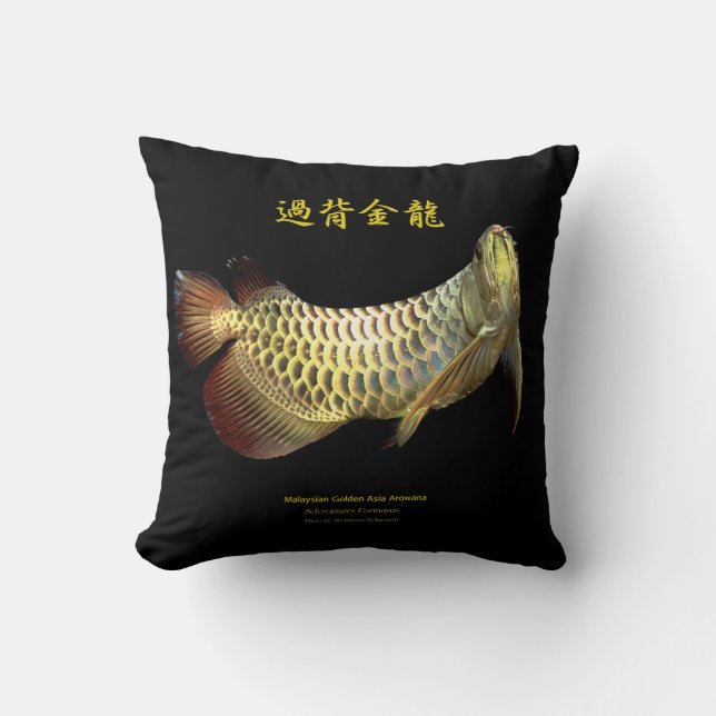 Cojín Decorativo Malaysian Golden Arowana (Anverso)