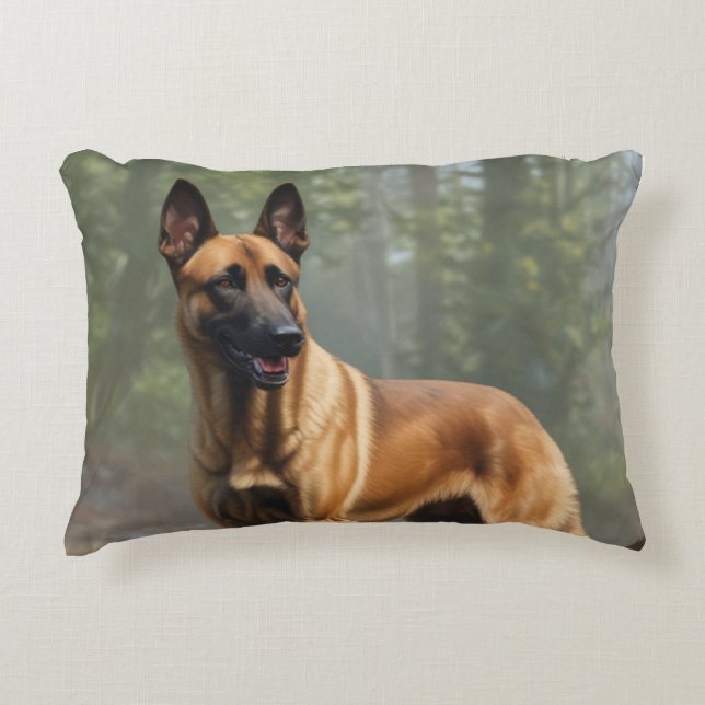 Cojín Decorativo Malinois belga (Anverso)
