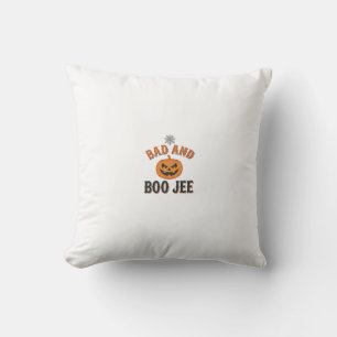 Cojín Decorativo Malvado Y Boo Jee Calabaza Gráfica De Halloween_1