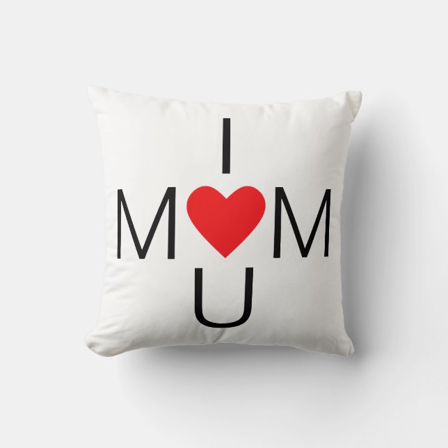 Cojín Decorativo Mamá Amor Corazón Moderno (Anverso)