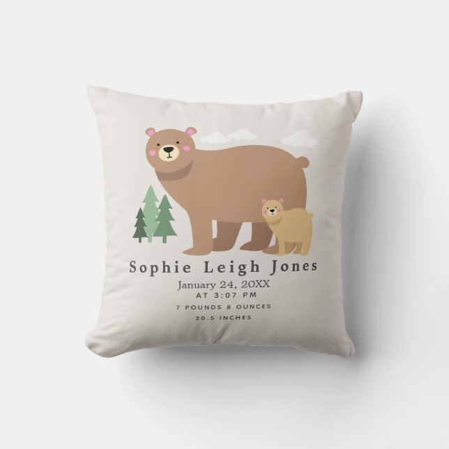 Cojín Decorativo Mama Bear Nursery Baby (Anverso)