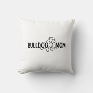 Cojín Decorativo Mamá Bulldog | Mamá Perro | Regalo de Cumpleaños p
