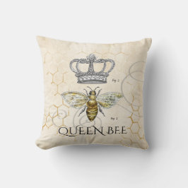 Cojín Decorativo Mamá cita a Queen Bee Monograma