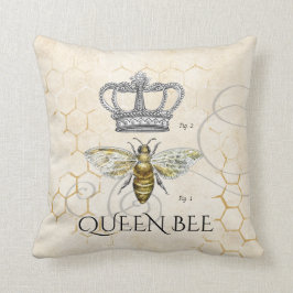 Cojín Decorativo Mamá cita a Queen Bee Monograma