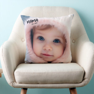 Cojín Decorativo Mama con Foto Personalizada Establecida Madre