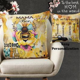 Cojín Decorativo Mama Cosa salvaje de la crianza de abejas-Reina de