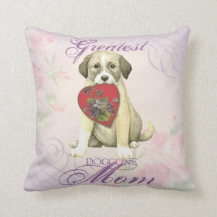 Cojín Decorativo Mamá de Anatolia del corazón del perro de pastor