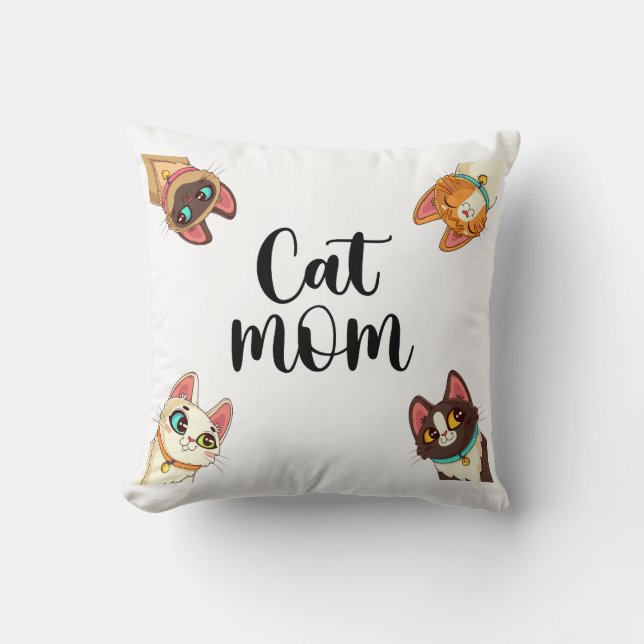 Cojín Decorativo Mamá de gato (Anverso)