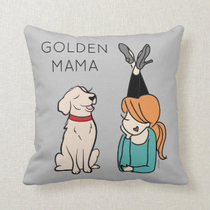Cojín decorativo Mama de Golden Retriever persona