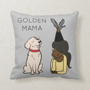 Cojín decorativo Mama de Golden Retriever persona