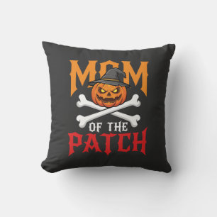 Cojín Decorativo Mamá de Halloween del parche de calabaza bruja