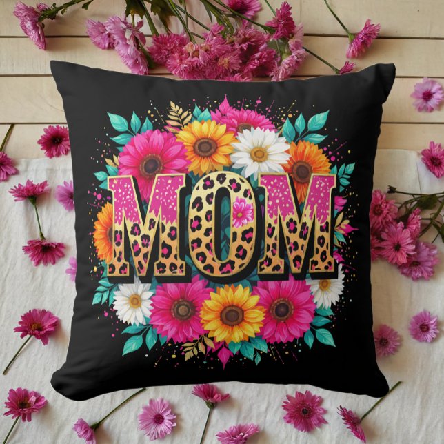 Cojín Decorativo mamá de oro floral (Subido por el creador)