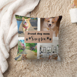 Cojín Decorativo Mamá de perro linda foto personalizada
