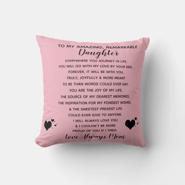 Cojín Decorativo mamá del amor de la hija (Anverso)