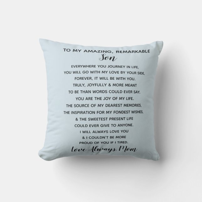 Cojín Decorativo mamá del amor del hijo (Anverso)