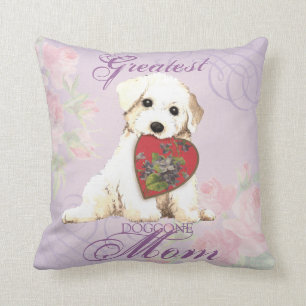 Cojín Decorativo Mamá del corazón de Bichon