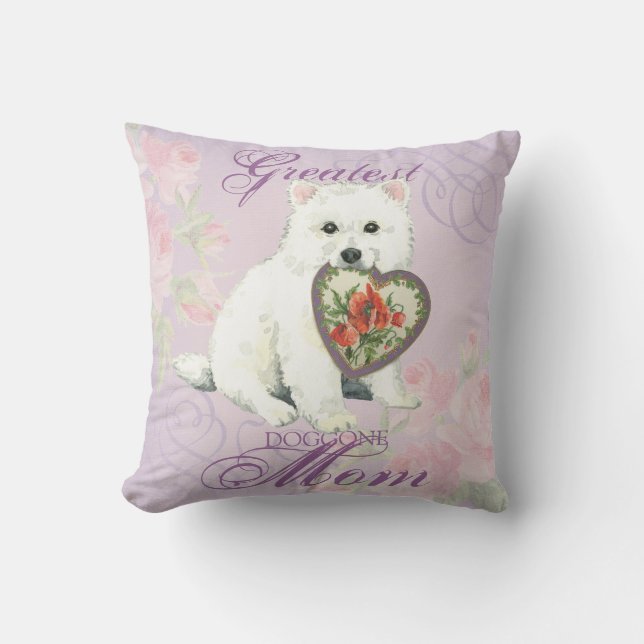 Cojín Decorativo Mamá del corazón de Eskie (Anverso)