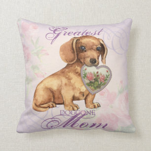 Cojín Decorativo Mamá del corazón del Dachshund