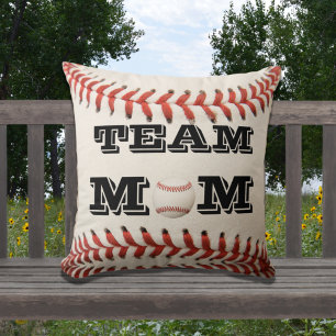 Cojín Decorativo Mamá del equipo de béisbol