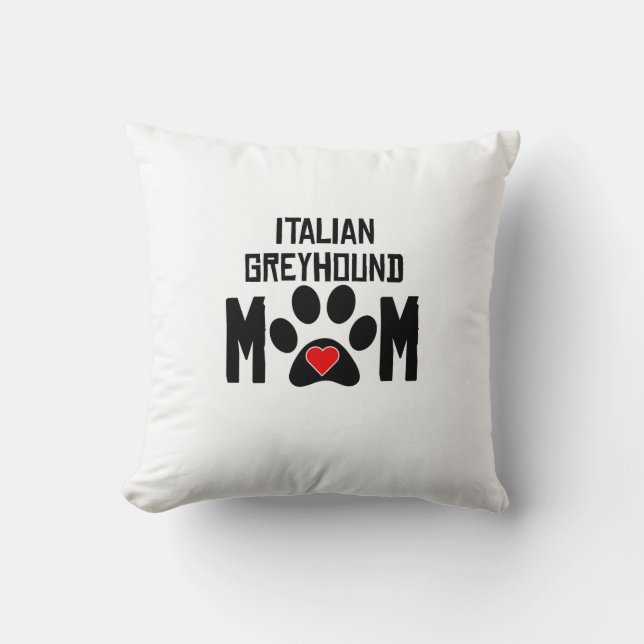 Cojín Decorativo Mamá del galgo italiano (Anverso)