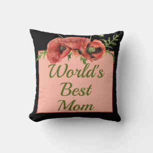 Cojín Decorativo Mamá del Mundo Más Bonita Floral