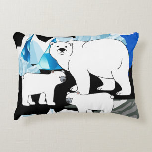 Cojín Decorativo Mamá del oso polar