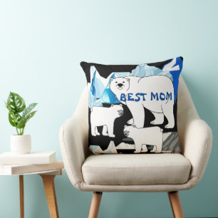 Cojín Decorativo Mamá del oso polar personalizado
