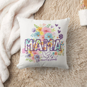 Cojín Decorativo Mamá el corazón de la familia diseño trendy 
