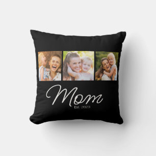 Cojín Decorativo Mamá Estableció 3 Foto Script Negro