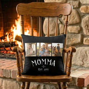 Cojín Decorativo Mamá Estableció Cuenta de Niños Chic Negro 3 Foto