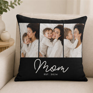 Cojín Decorativo Mamá Estableció Escritura Moderna Negra 3 Foto