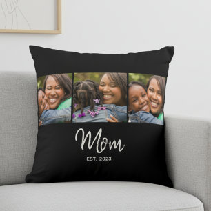Cojín Decorativo Mamá Estableció Escritura Moderna Negra 3 Foto