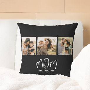 Cojín Decorativo Mamá Estableció Escritura Moderna Negra 3 Foto