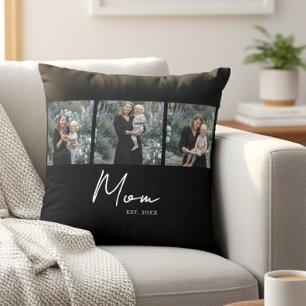 Cojín Decorativo Mamá Estableció Escritura Moderna Negra 3 Foto