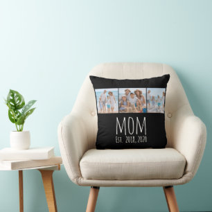 Cojín Decorativo Mamá Estableció Escritura Moderna Negra 3 Foto
