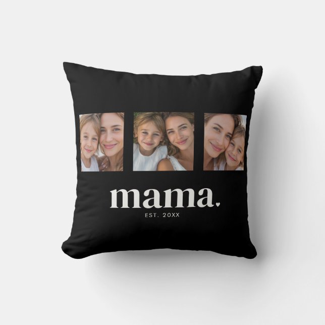 Cojín Decorativo Mamá Estableció Foto (Anverso)