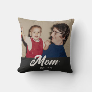 Cojín Decorativo Mamá Estableció Foto con Letra Moderna