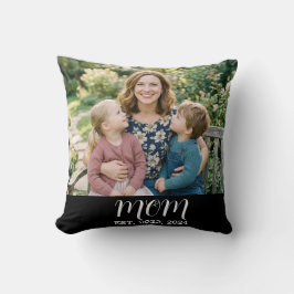 Cojín Decorativo Mamá Estableció Foto de Escritura Moderna