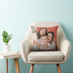 Cojín Decorativo Mamá Estableció Foto de Escritura Moderna