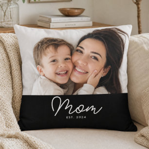 Cojín Decorativo Mamá Estableció Foto De Escritura Moderna