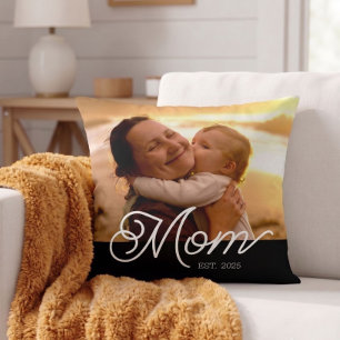 Cojín Decorativo Mamá Estableció Foto de Escritura Moderna