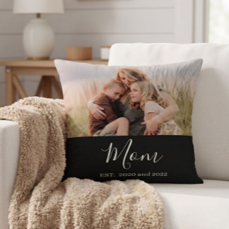 Cojín Decorativo Mamá Estableció Foto de Escritura Moderna