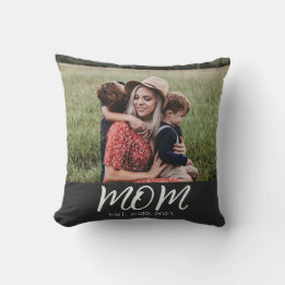 Cojín Decorativo Mamá Estableció Foto De Letra Moderna