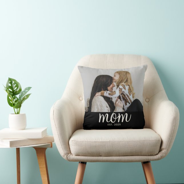 Cojín Decorativo Mamá Estableció Foto De Letra Moderna (Silla)