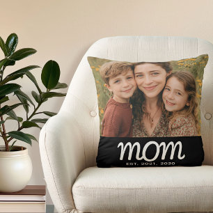Cojín Decorativo Mamá Estableció Foto De Letra Moderna