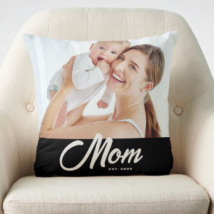 Cojín Decorativo Mamá Estableció Foto De Letra Moderna