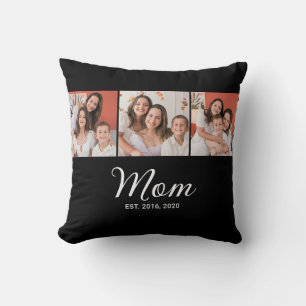 Cojín Decorativo Mamá Estableció Guión Negro 3 Foto